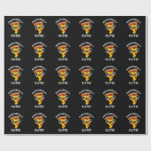 モザ – 本当にかわいいおもしろいピザプンダークBG ラッピングペーパー (フラット)