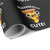 モザ – 本当にかわいいおもしろいピザプンダークBG ラッピングペーパー (ロールコーナー)