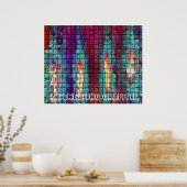 モシアックタイルのグラフィティ ポスター (キッチン)