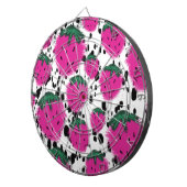 モシアック抽象芸術いちごテラゾパターン ダーツボード (正面右)