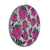 モシアック抽象芸術いちごテラゾパターン ダーツボード (正面左)