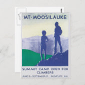 モシローケ山ヴィンテージ旅行ポスターアートワーク ポストカード (正面/裏面)