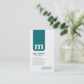 モシンプルノグラムデザイナ名刺(ティール(緑がかった色)) 名刺 (スタンド正面)