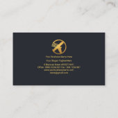 モシンプルノグラムブラウンスタイリッシュ·ロジスティストライプクス 名刺 (裏面)