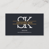 モシンプルノグラムブラウンスタイリッシュ·ロジスティストライプクス 名刺 (正面)