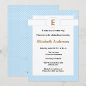 モシンプルノグラムベビーシャワー招待状-ボーイ 招待状 (正面/裏面)