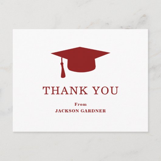 モシンプルルタルボードブルゴーニュモダン卒業 ポストカード (正面)