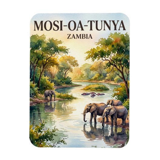 モシ・オ・トゥニャ国立公園 ザンビア マグネット (縦)