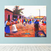 モジゾラA GBADAMOSI OKUBUによるアフリカ通り キャンバスプリント (インサイチュ (ウッドフロア))