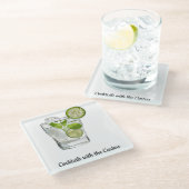 モジトカクテルコースター ガラスコースター (アングル)