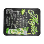 モジトカクテルチョークボードレシピ マグネット (横)