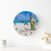 モジトカクテルビーチハッピープレイス   ラージ壁時計 (ホーム)