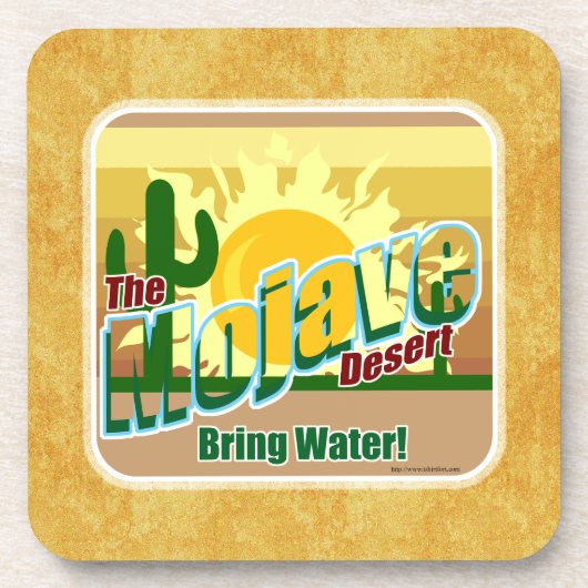モジャヴデスバレー観光客デザインユーモアアート コースター (正面)