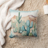 モジャーブデザートカボスウォータカラー クッション (ブランケット)