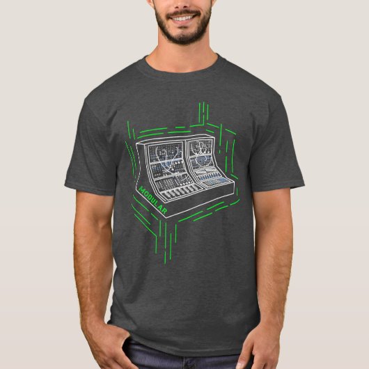 モジュラーアナログシンセサイザー 波形シンセ Tシャツ (正面)