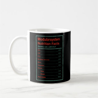 モジュラーシステム栄養ファクトEurorackシンセVcf コーヒーマグカップ