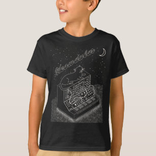 モジュラーシンセサイザおもしろいー上のCat Tシャツ