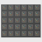 モジュラーシンセサイザヴィンテージキーボードアナログ ラッピングペーパー (フラット)