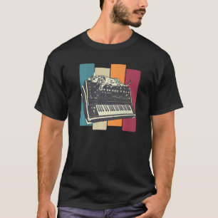 モジュラーシンセサイザーキーボード同期Cat Tシャツ