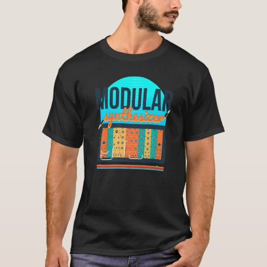 モジュラーシンセサイザーシンセサイザー80sシンセサイザー tシャツ (正面)