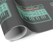 モジュラーシンセサイザ酸アナログシンセ ラッピングペーパー (ロールコーナー)