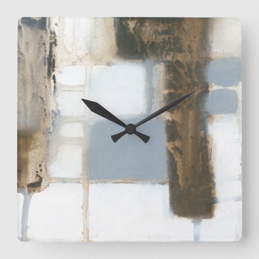 モジュラーレイアウトII スクエア壁時計 (正面)