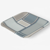 モジュラー中央世紀の幾何モダンパターン ペーパープレート (傾斜あり)