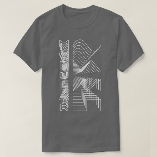 モジュラー波形オーディオアナログデザインモジュラーギフト Tシャツ (デザイン正面)
