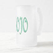 モジョすりガラス製マグカップ フロストグラスビールジョッキ (正面右)