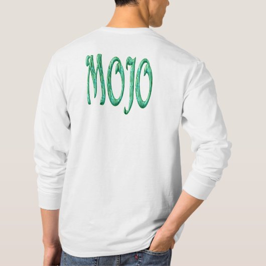 モジョの男 白 ロングTシャツ 裏 Tシャツ (裏面)