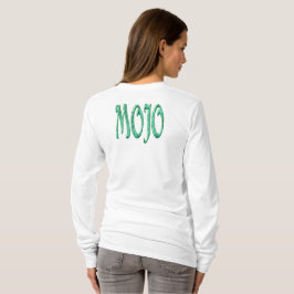 モジョ女性用ホワイト長袖Tシャツ背面 Tシャツ