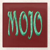 モジョ赤ガラスのコースター ガラスコースター (正面)