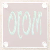 モジョ赤ガラスのコースター ガラスコースター (裏面)