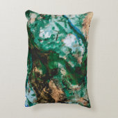 モスアガテグリーンクリスタルジオード抽象芸術 アクセントクッション (裏面(縦))