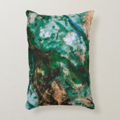 モスアガテグリーンクリスタルジオード抽象芸術 アクセントクッション (正面(垂直))