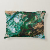 モスアガテグリーンクリスタルジオード抽象芸術 アクセントクッション (裏面)