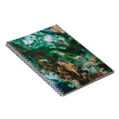 モスアガテグリーンクリスタルジオード抽象芸術 ノートブック (右側)
