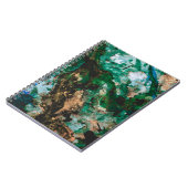 モスアガテグリーンクリスタルジオード抽象芸術 ノートブック (左側)