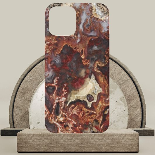 モスアゲート結晶ストーン原石スラブ Case-Mate iPhoneケース