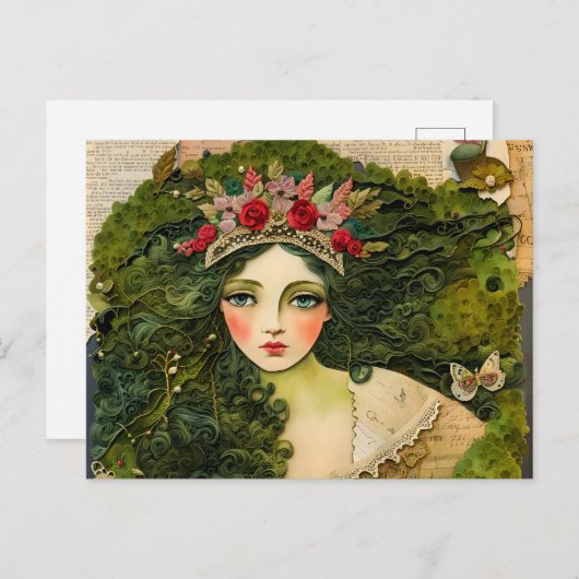 モスウーマンフェアユタールコラージュ ポストカード (正面/裏面)