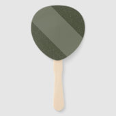 モスエレガントグリーンにセットした斜め楕円ファン ハンドファン (正面)