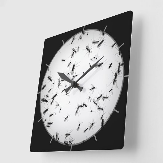 モスキトス スクエア壁時計 (傾斜)