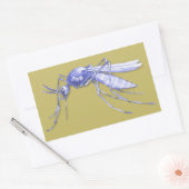 モスキートアポップ・アートのート 長方形シール (封筒)