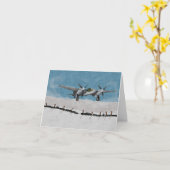 モスキート戦闘機冬季着陸 カード (黄色い花)