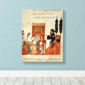 モスクで行われるアブー・ザイドの説教 キャンバスプリント (インサイチュ (ウッドフロア))