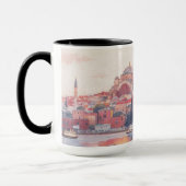 モスクとボスポラス海峡の街並みが美しいコーヒーカップ マグカップ (左)