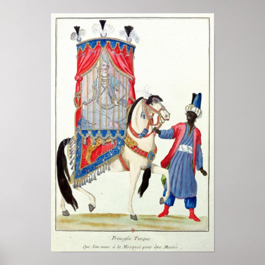 モスクに行く途中のトルコの王女 ポスター (正面)