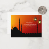 モスクのシルエットサンキューカード ノートカード (正面/裏面インサイチュ)