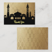 モスクのシルエットサンキューカード ノートカード (正面/裏面)