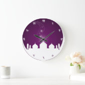 モスクのシルエット付き月 – 壁掛け時計 ラージ壁時計 (ホーム)